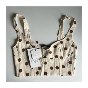 Zara polka dot tank top